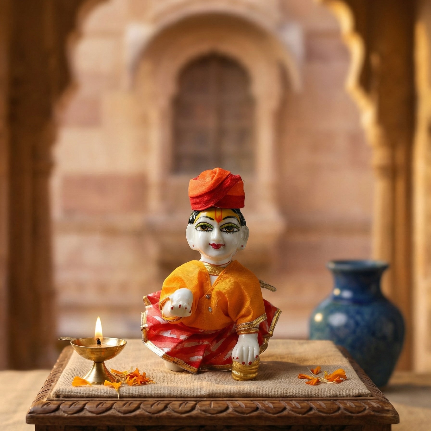 Jodhpuri Poshak Set with Pagdi for Bal Gopal