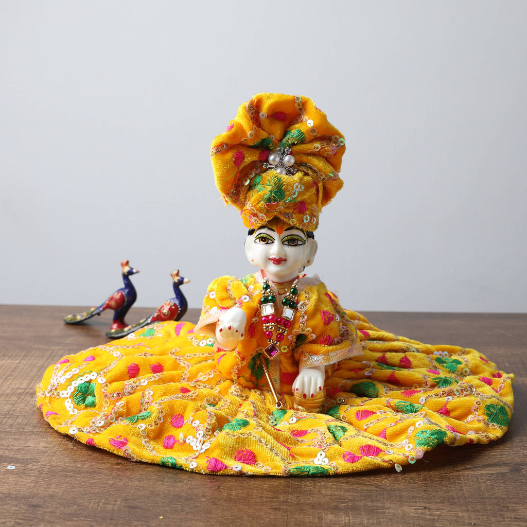 Velvet poshak set with pagdi for Ladu Gopal