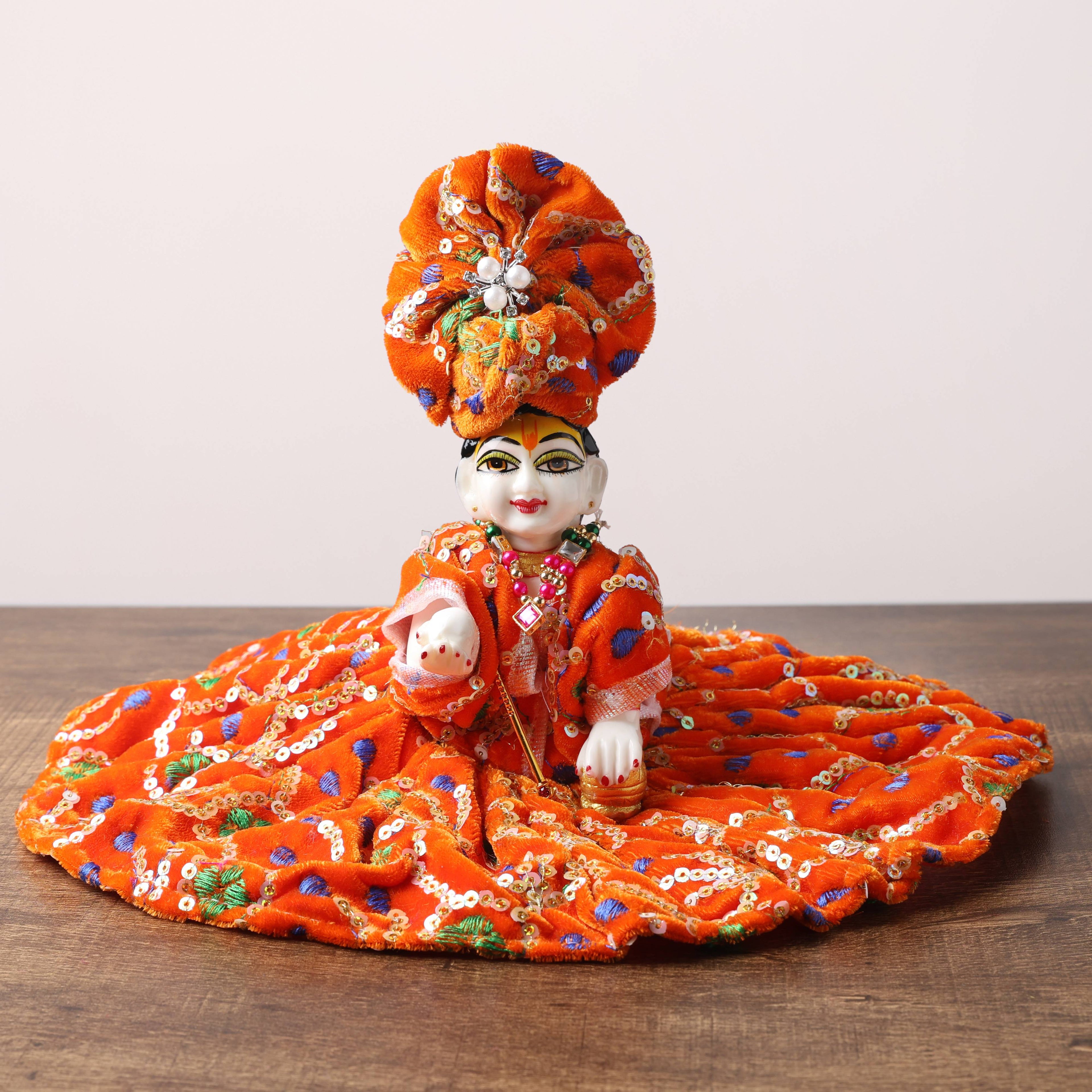 Velvet poshak set with pagdi for Ladu Gopal