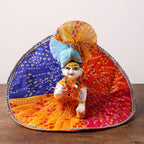 Bandhani Poshak Set With Pagdi for Bal Gopal