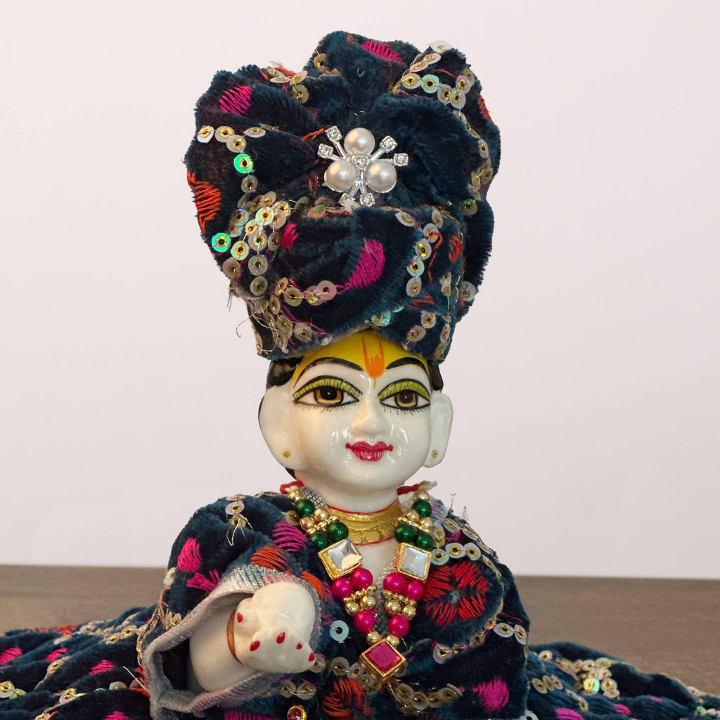 Velvet poshak set with pagdi for Ladu Gopal