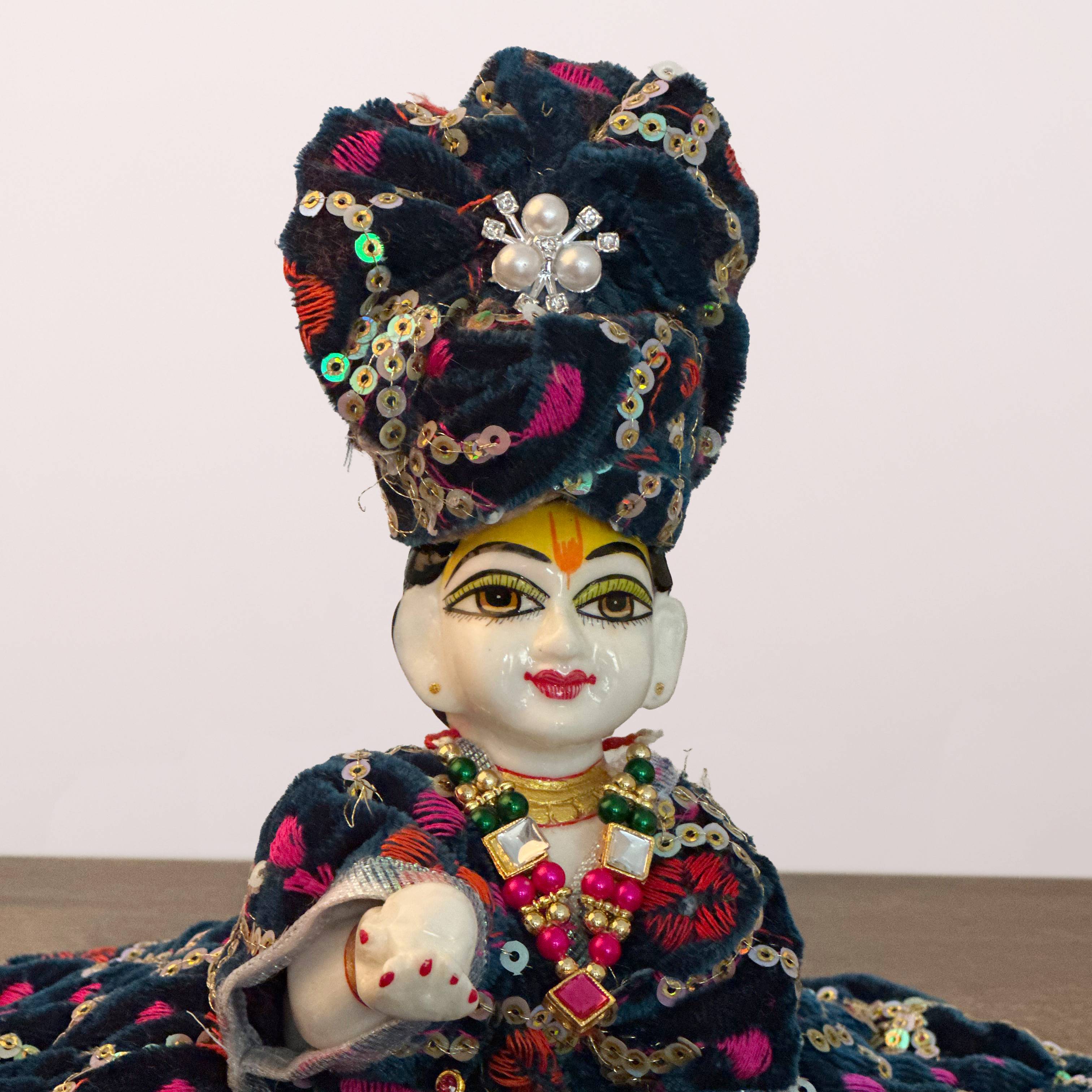 Velvet poshak set with pagdi for Ladu Gopal