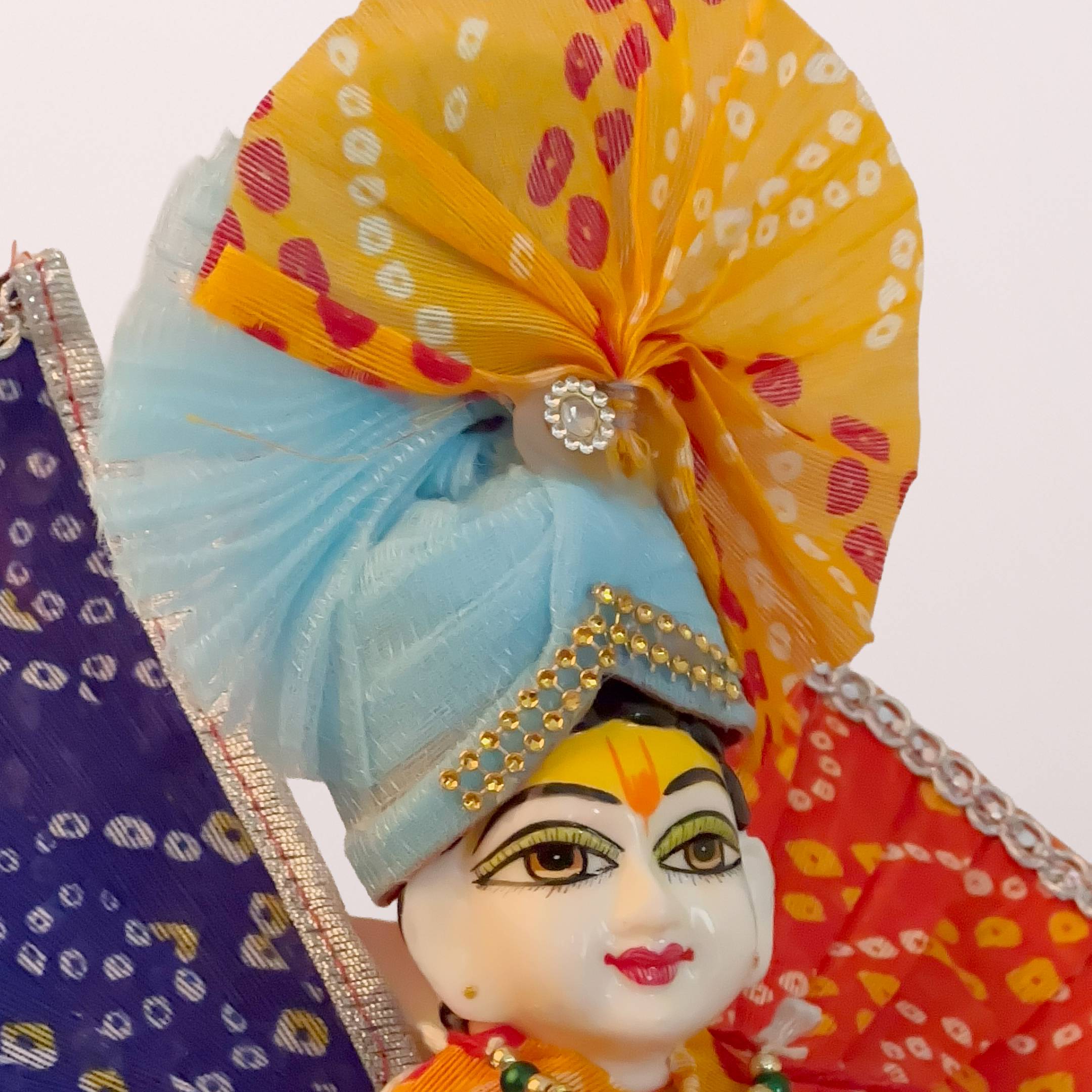 Bandhani Poshak Set With Pagdi for Bal Gopal